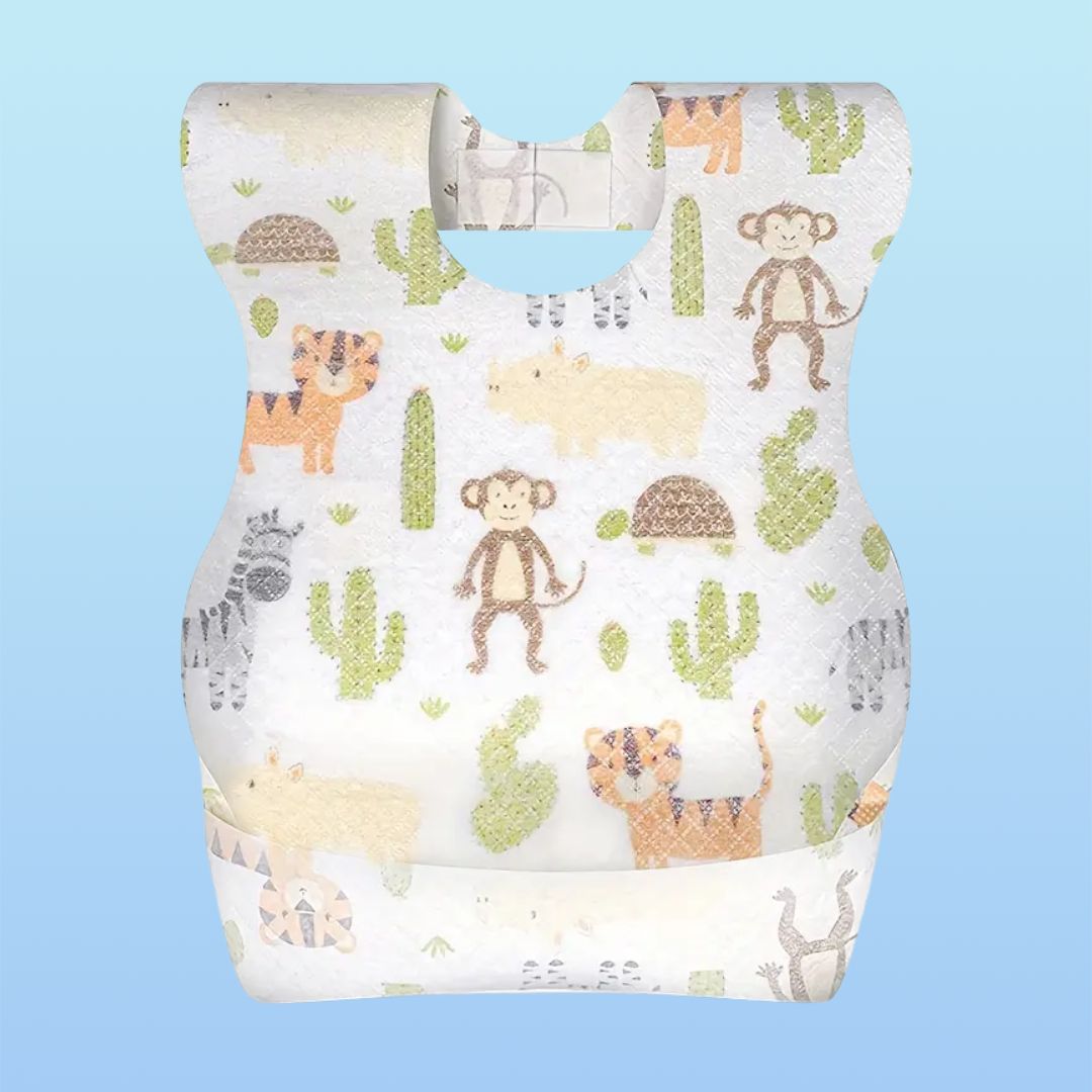 Customizable Printed Disposable Baby Bibs - Thickened Waterproof Drool Bibs for Infants & Toddlers - Superwow